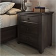 iNSPIRE Q 3-Drawer Traditional Wood Nightstand w/ Charging Station in Black