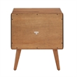 iNSPIRE Q 2-Drawer Mid-Century Rubberwood Nightstand in Natural Oak