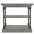 iNSPIRE Q Cornice Storage Transitional Metal & Wood Accent Table in Gray