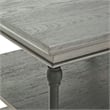 iNSPIRE Q Cornice Storage Transitional Metal & Wood Accent Table in Gray