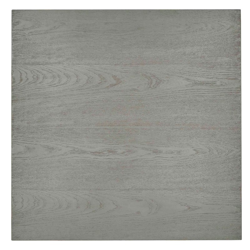 iNSPIRE Q Cornice Storage Transitional Metal & Wood Accent Table in Gray