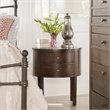 iNSPIRE Q 2-Drawer Oval Traditional Poplar Wood Accent Table in Espresso
