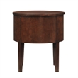 iNSPIRE Q 2-Drawer Oval Traditional Poplar Wood Accent Table in Espresso