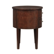 iNSPIRE Q 2-Drawer Oval Traditional Poplar Wood Accent Table in Espresso