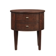 iNSPIRE Q 2-Drawer Oval Traditional Poplar Wood Accent Table in Espresso