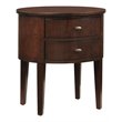 iNSPIRE Q 2-Drawer Oval Traditional Poplar Wood Accent Table in Espresso