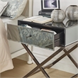iNSPIRE Q Beveled Mirror & Metal Accent Campaign Table in Black Nickel