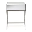 iNSPIRE Q X-Base Mirrored & Metal Accent Campaign Table in Chrome