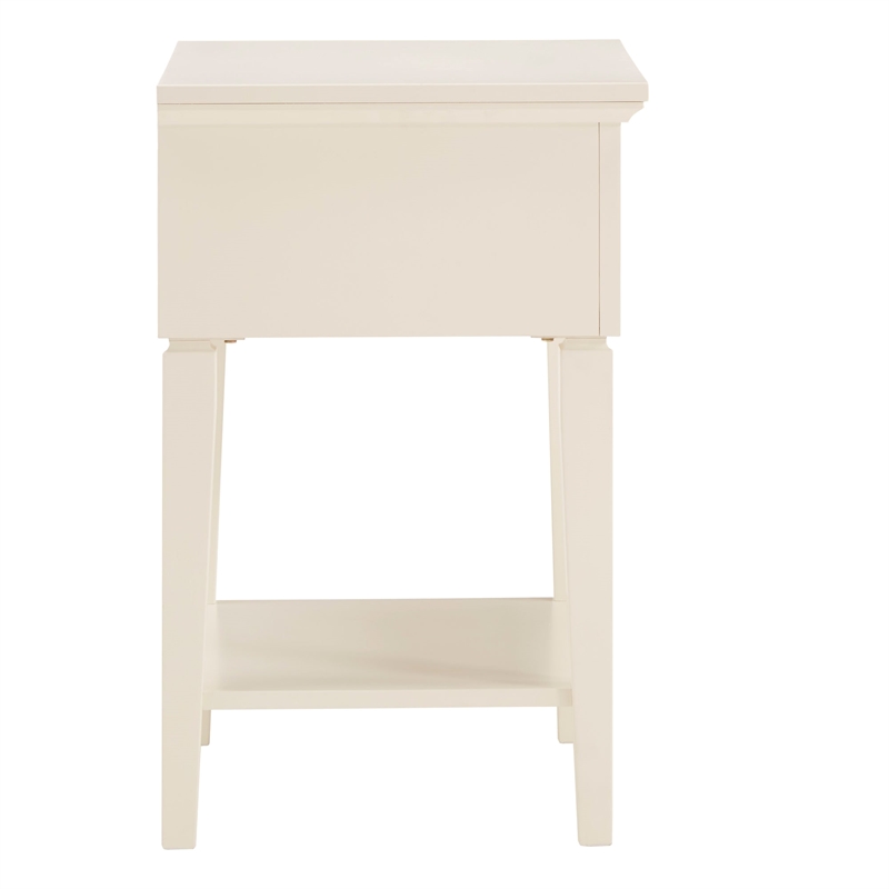 iNSPIRE Q 1-Drawer Traditional Wood Nightstand with Bottom Shelf in Beige