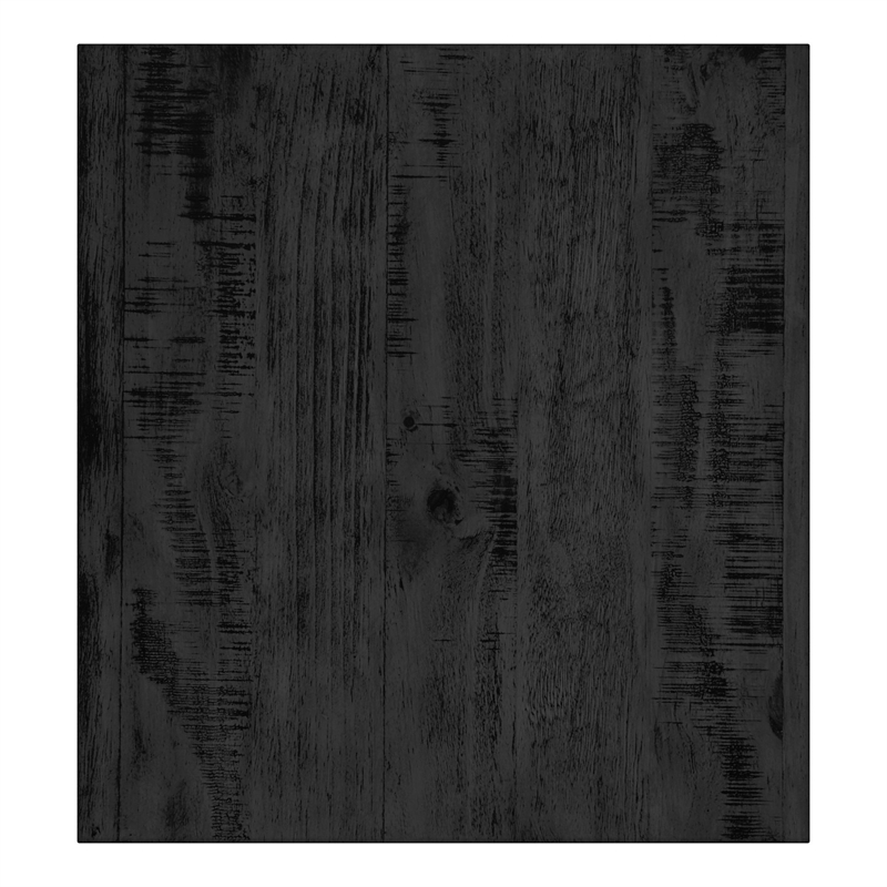 iNSPIRE Q X-Cross Base Modern Wood & Metal End Table with Shelf in Black