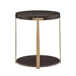 iNSPIRE Q End Table Coffee Accent Table Round in Metal - Espresso