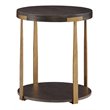 iNSPIRE Q End Table Coffee Accent Table Round in Metal - Espresso