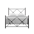iNSPIRE Q Double X Black Metal Bed - Queen