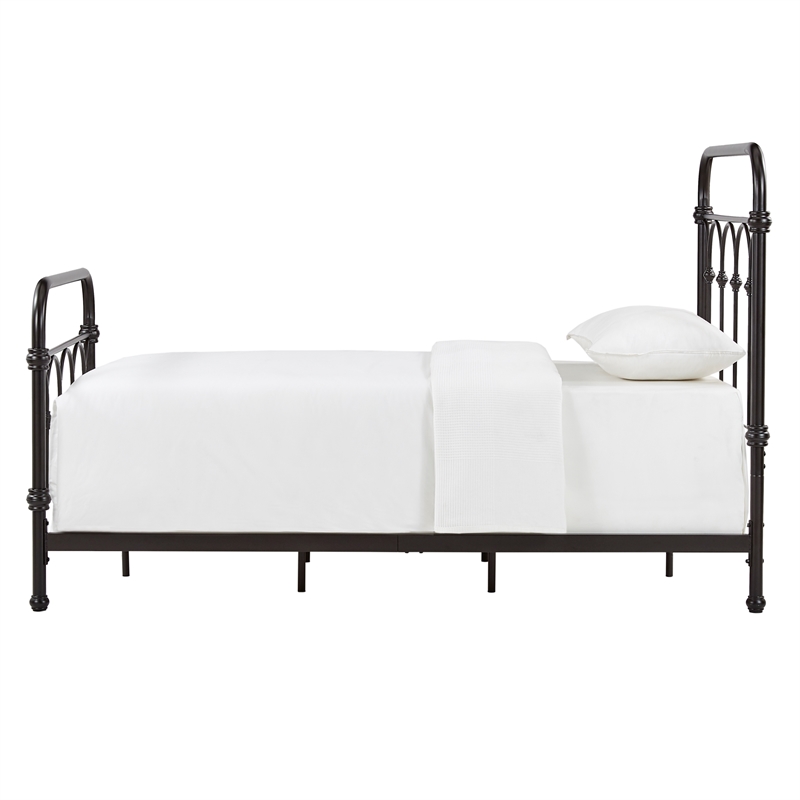 iNSPIRE Q Twin Size Casted Knot Metal Bed in Dark Bronze