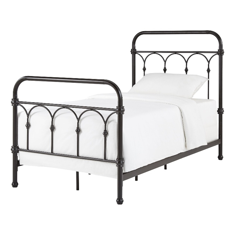 iNSPIRE Q Twin Size Casted Knot Metal Bed in Dark Bronze