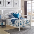 iNSPIRE Q Twin Size Casted Knot Metal Bed in Antique White