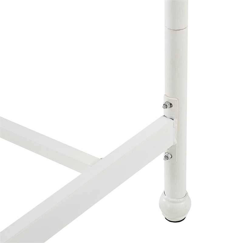 iNSPIRE Q Twin Size Casted Knot Metal Bed in Antique White