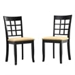 Black Wood Beige Microfiber Dining Chairs (Set of 2) by iNSPIRE Q Classic