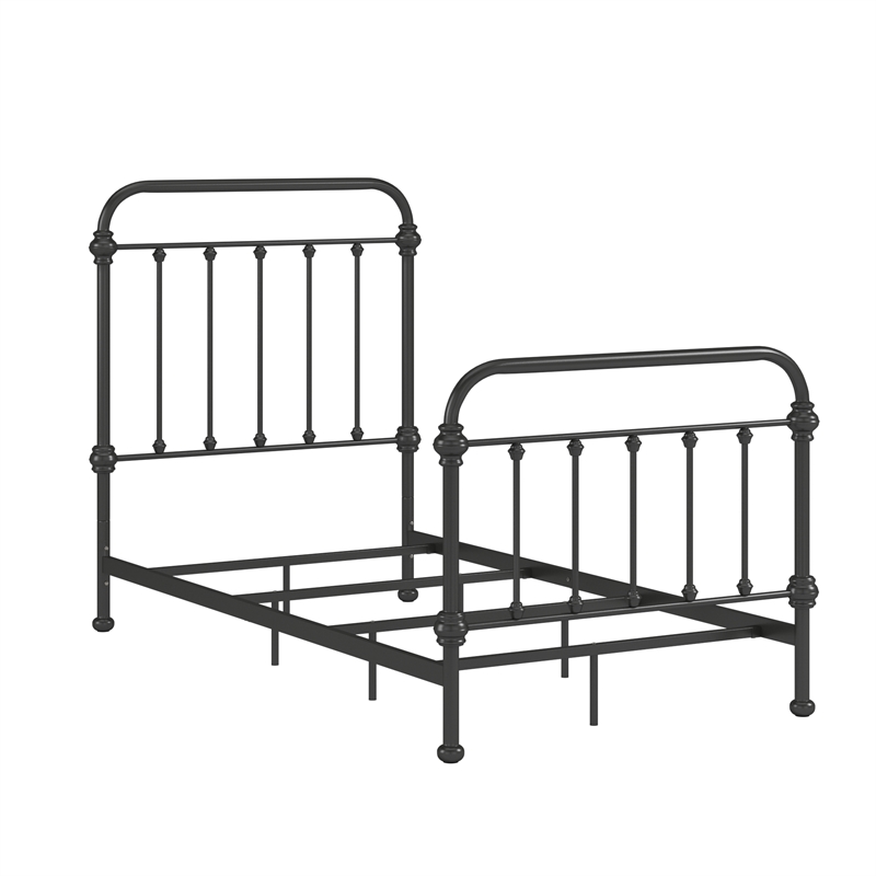iNSPIRE Q Twin Size Antique Graceful Victorian Metal Bed in Antique Dark Bronze