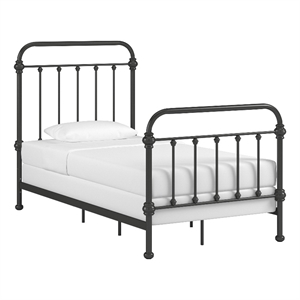 iNSPIRE Q Twin Size Antique Graceful Victorian Metal Bed in Antique Dark Bronze