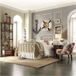 iNSPIRE Q Twin Size Antique Graceful Victorian Metal Bed in Antique White