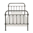 iNSPIRE Q Twin Size Antique Graceful Victorian Metal Bed in Frost Gray