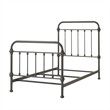 iNSPIRE Q Twin Size Antique Graceful Victorian Metal Bed in Frost Gray