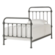 iNSPIRE Q Twin Size Antique Graceful Victorian Metal Bed in Frost Gray