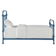 iNSPIRE Q Twin Size Antique Graceful Victorian Metal Bed in Blue Finish