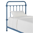 iNSPIRE Q Twin Size Antique Graceful Victorian Metal Bed in Blue Finish