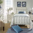 iNSPIRE Q Twin Size Antique Graceful Victorian Metal Bed in Silver Birch