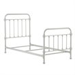 iNSPIRE Q Twin Size Antique Graceful Victorian Metal Bed in Silver Birch