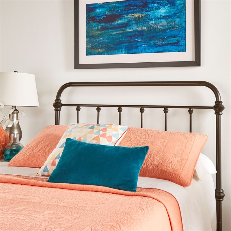 iNSPIRE Q Full Size Antique Graceful Victorian Metal Bed in Antique Dark Bronze