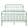 iNSPIRE Q Queen Size Antique Graceful Victorian Metal Bed in Meadow Green