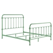 iNSPIRE Q Queen Size Antique Graceful Victorian Metal Bed in Meadow Green