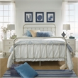 iNSPIRE Q Queen Size Antique Graceful Victorian Metal Bed in Silver Birch