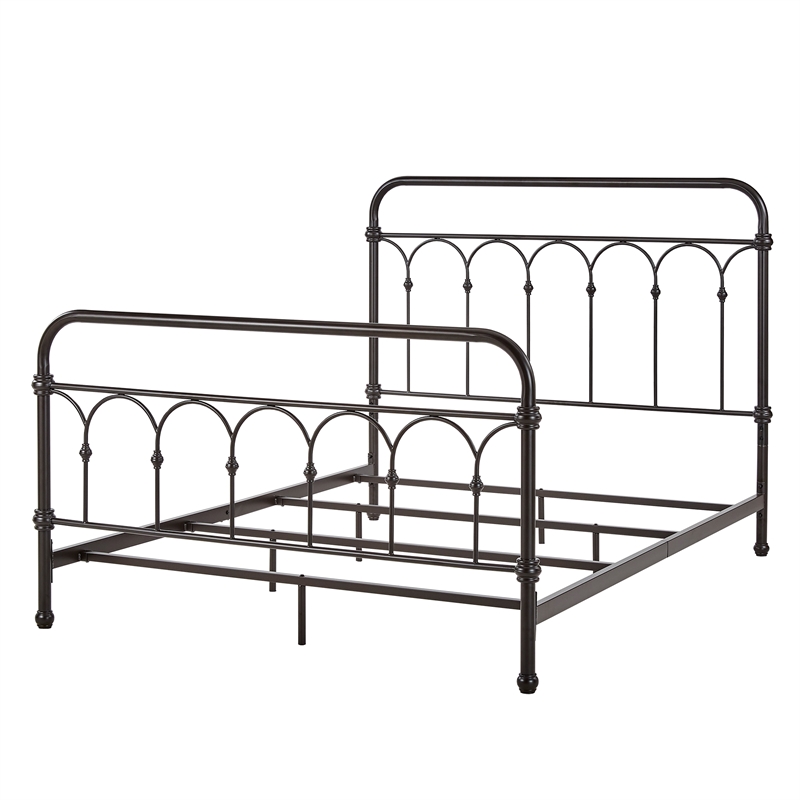 iNSPIRE Q Queen Size Farmhouse Casted Knot Metal Bed in Bronze