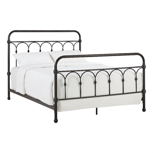 iNSPIRE Q Queen Size Farmhouse Casted Knot Metal Bed in Bronze