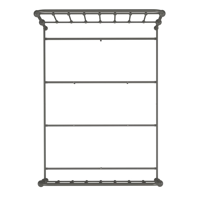 iNSPIRE Q Full Size Antique Graceful Victorian Metal Bed in Frost Gray