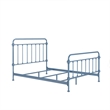 iNSPIRE Q Full Size Antique Graceful Victorian Metal Bed in Blue Finish