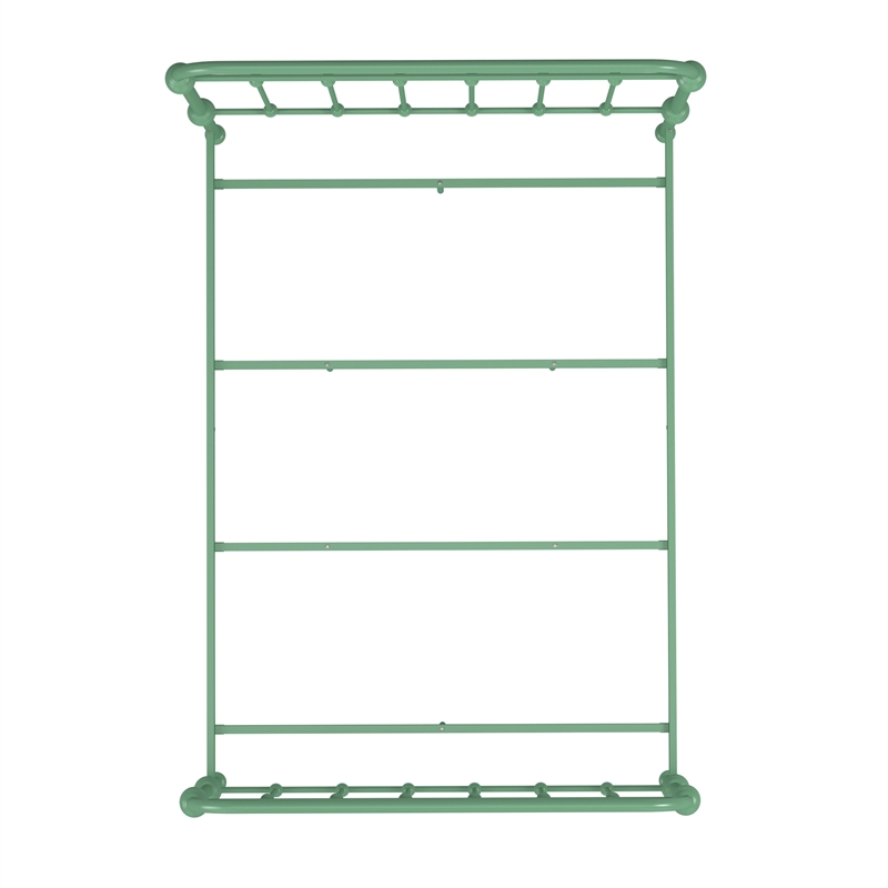 iNSPIRE Q Full Size Antique Graceful Victorian Metal Bed in Meadow Green