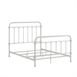 iNSPIRE Q Full Size Antique Graceful Victorian Metal Bed in Silver Birch
