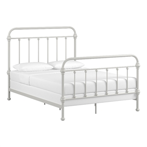 iNSPIRE Q Full Size Antique Graceful Victorian Metal Bed in Silver Birch