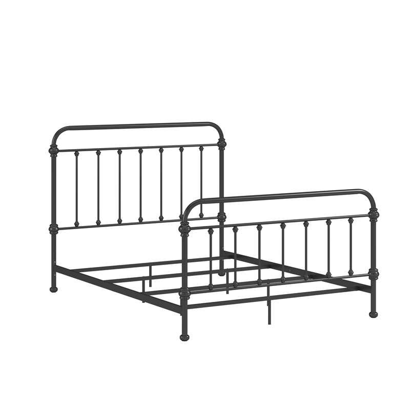 iNSPIRE Q Queen Size Antique Graceful Victorian Metal Bed in Antique Dark Bronze