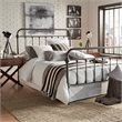 iNSPIRE Q Queen Size Antique Graceful Victorian Metal Bed in Frost Gray