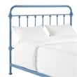 iNSPIRE Q Queen Size Antique Graceful Victorian Metal Bed in Blue Finish
