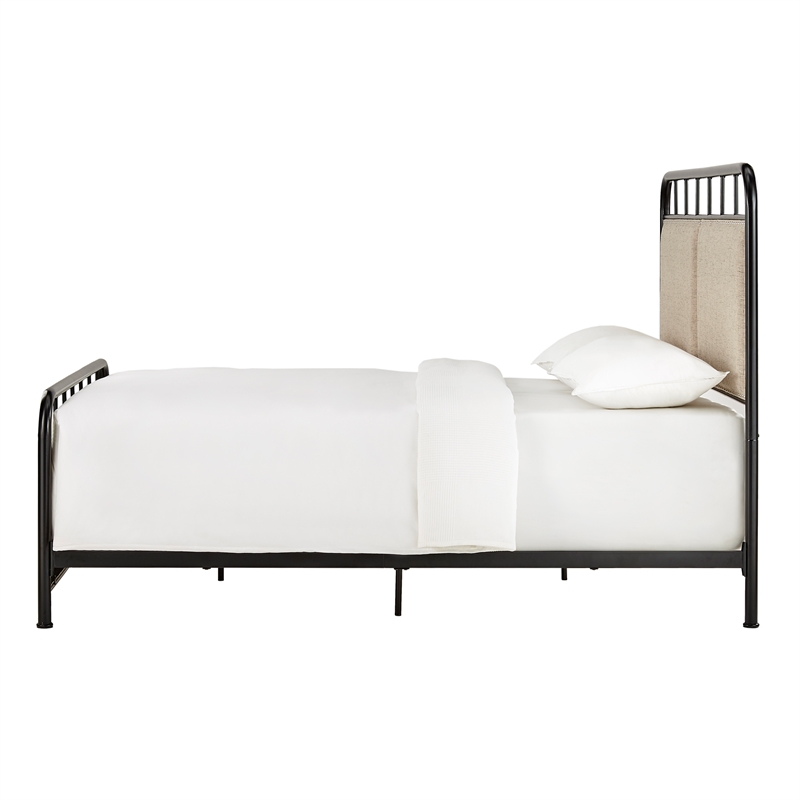 iNSPIRE Q Transitional Metal Queen Bed in Brown and Black Finish
