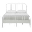 iNSPIRE Q Full Size Farmhouse Metal Spool Bed in White Finish