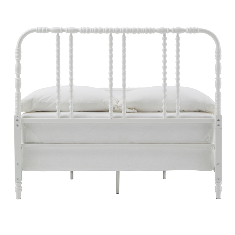 iNSPIRE Q Full Size Farmhouse Metal Spool Bed in White Finish