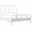 iNSPIRE Q Full Size Farmhouse Metal Spool Bed in White Finish